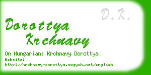 dorottya krchnavy business card